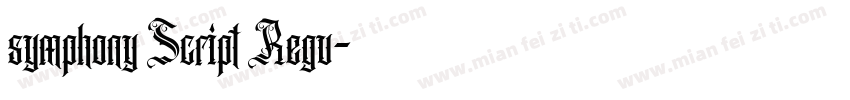 symphony Script Regu字体转换